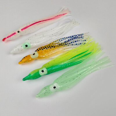 10/20 Stück Gummi Octopus 10cm Softbait Oktopus Beifänger Dorsch Pilker Norwegen