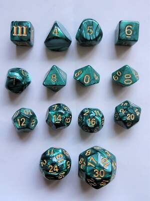Specialty 14 Unusual DCC Dice Set - Wild Growth