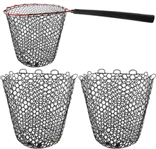 2 Pcs Replacement Rubber Fishing Net Diameter Fishing Landing Net Black Fish