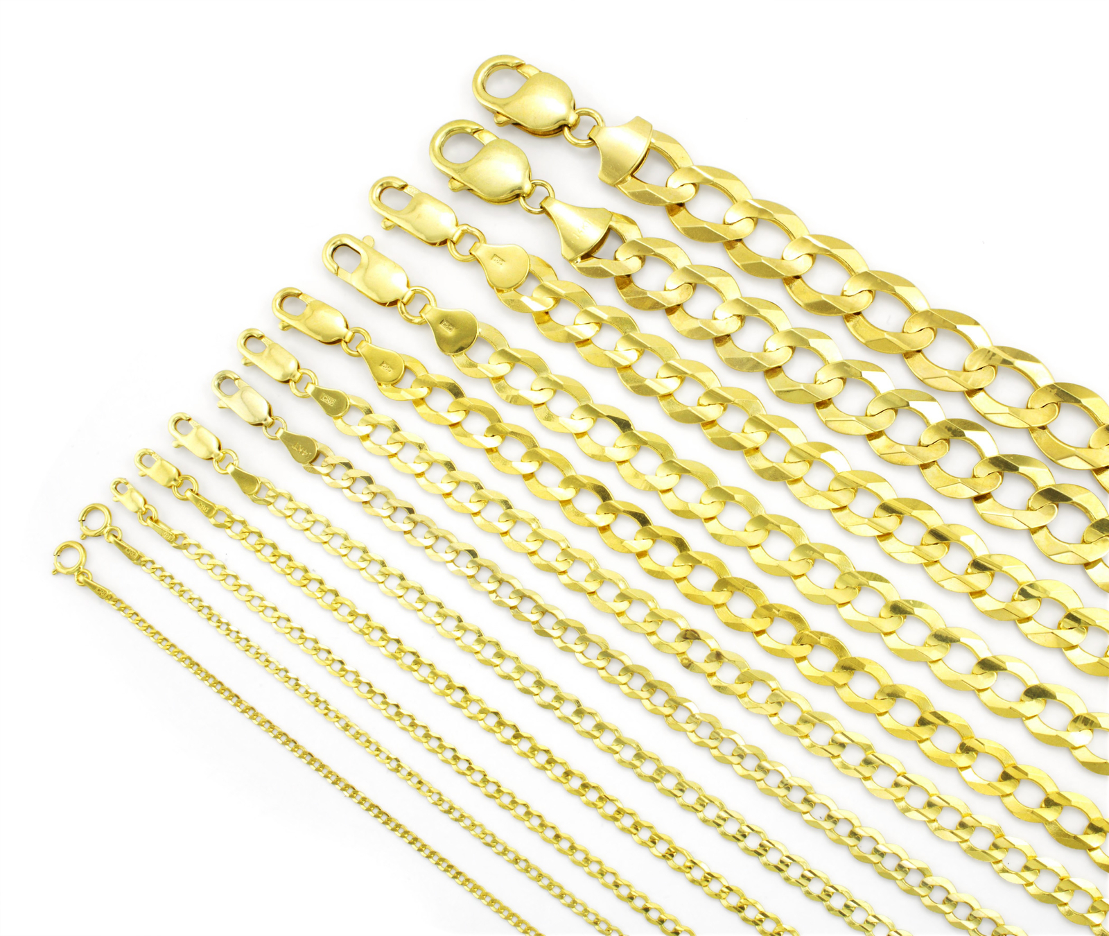 14K Gold Miami Cuban Curb Chain Necklace, 4mm, 24 - Apples of Gold Jewelry