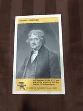 1960 ED-U Cards Thomas Jefferson #29 The Book Of Knowledge Flash Cards *RARE*