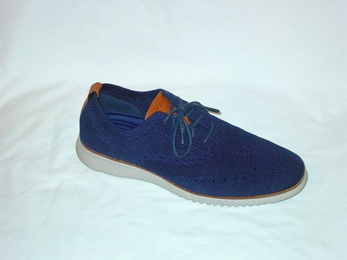 MENS COLE HAAN ZEROGRAND BLUE KNIT LACE OXFORDS SHOES DRESSY COMFORT 13 M $200 - Picture 5 of 9