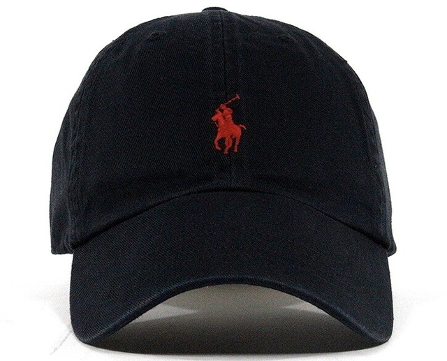 Polo Ralph Lauren Baseball Cap Hat Black With Red Pony Adjustable 1 Size for sale online | eBay