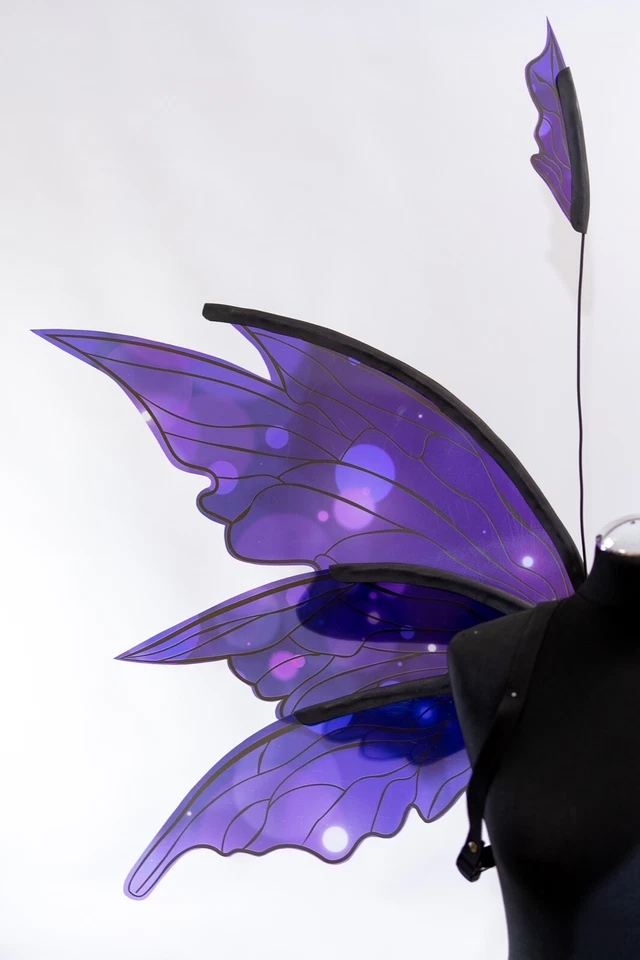 Disfraz Alas de Hadas Púrpura Adulto Mariposa Juegos con disfraces Iridiscente Halloween Foto 2 de 4