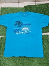 1990's STEDMAN SUPER HI-CRU "HAWAII WAIKIKI" SINGLE STITCH T-SHIRT SIZE XL 23x30