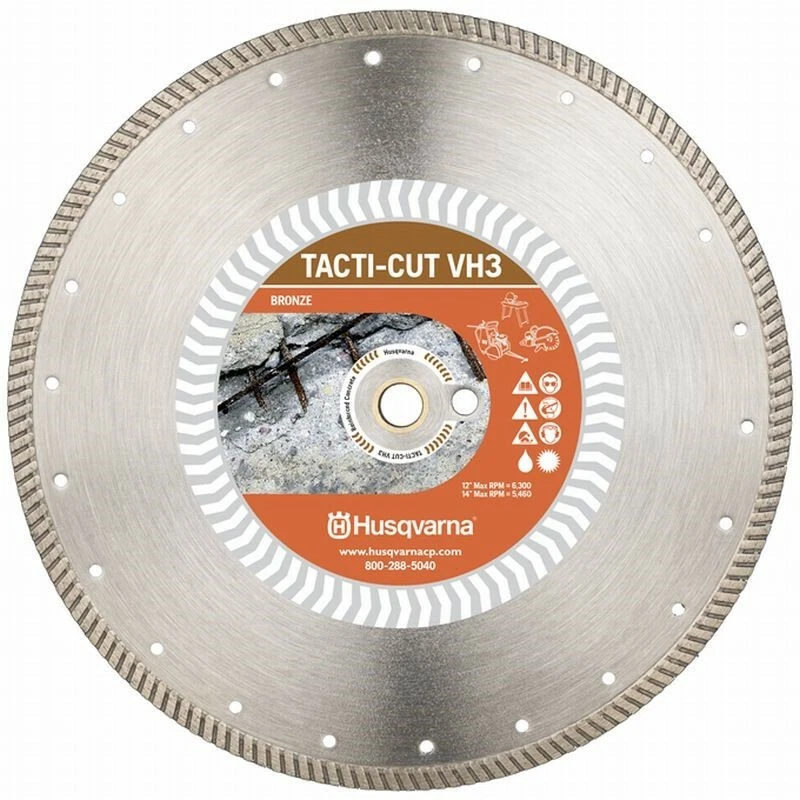Husqvarna VH3 14 inch Continuous Rim Diamond Blade Brick Stone and Concrete