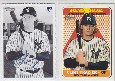 Clint Frazier 2018 Topps Heritage Insert RC Lot of 2 Different Cards