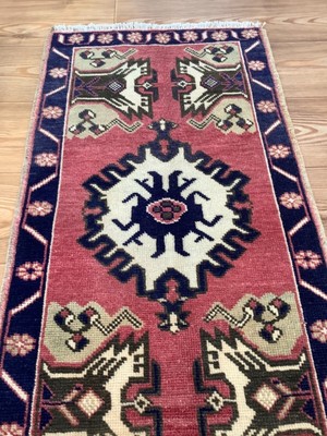Turkish small rug, oushak small rug, vintage small rug ...