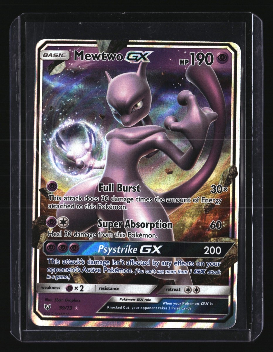 Pokemon MEWTWO GX 39/73 (Ultra Rare Holo) Shining Legends