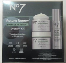 No 7 Future Renew Damage Reversal System Kit Day & Night Creams & Serum Exp 2/26