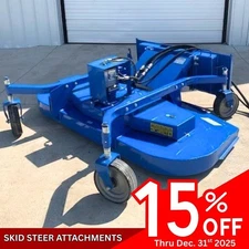 Topcat Finish Mower 3 Blade Hydraulic Skid Steer Attachment