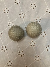 Two Mesh Golf Balls Antique Vintage Old