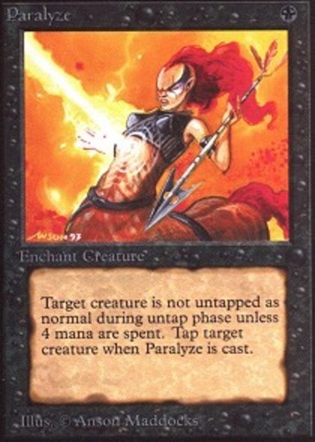 Light Play, English MTG Regular Paralyze Unlimited Magic the Gathering