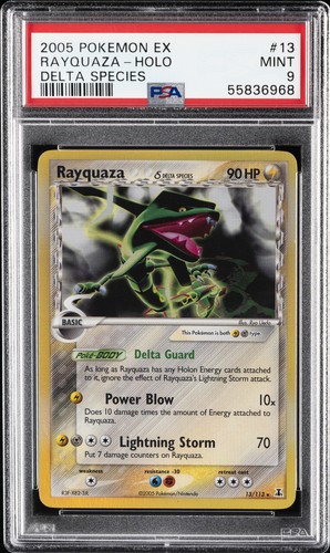 2005 POKEMON EX DELTA SPECIES #13 RAYQUAZA-HOLO PSA 9