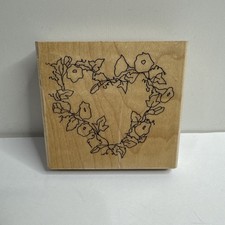 Rubber Stamp Heart Vine Floral 1995 Annette Allen Watkins K1455 Unused