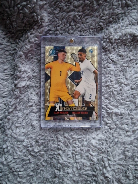 Topps Chrome Bowman U21 Euros 2022 Illan Meslier William Saliba Superfractor 1/1