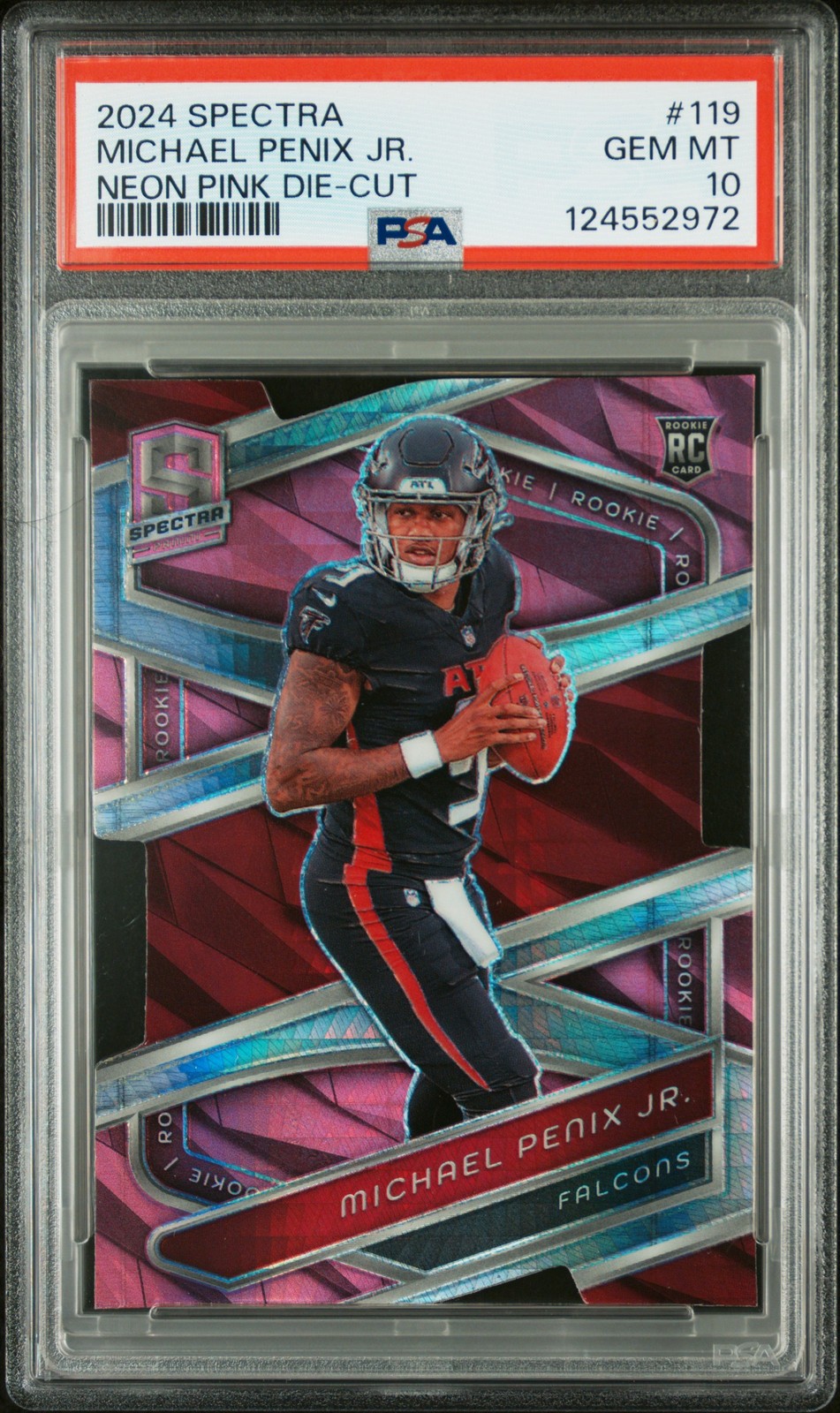 Michael Penix Panini Spectra #119 Neon Pink Die Cut