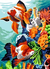 Seg De Paris Needlepoint canvas for halfstitch without yarn Seabed SE929.695 ...