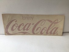 Autocollant sticker fenêtre vintage Enjoy Coca Cola 5" x 14" Scotchcal film 3M