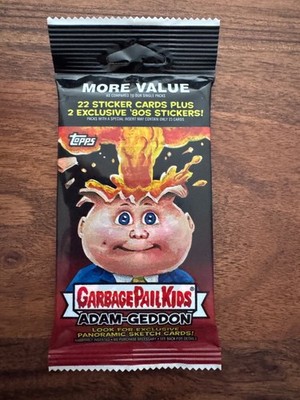 2017 Topps Garbage Pail Kids Adam-Geddon Value Pack (22+2 Stickers) Sealed - Gar