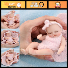 5" Mini Silicone Reborn Baby Doll - Realistic Tiny Full Body Stress Relief Gift,