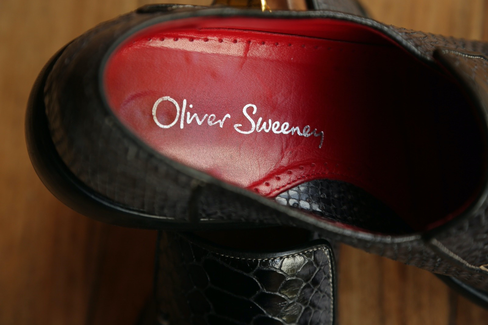 Oliver Sweeney Ravioli Grey Black Python Skin Sho… - image 10