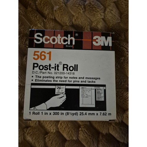 3M Scotch 561 Post-It Roll Vintage NOS 1" x 300" Adhesive Message Strip USA