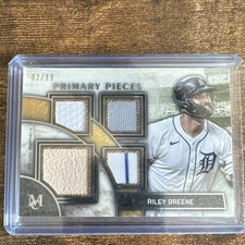 Topps 2025 Museum Collection Riley Greene Quad Relic /99 Detroit Tigers #SPPQ-RG