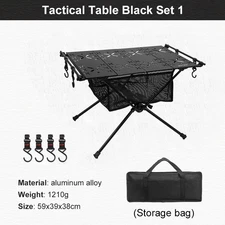 WESTTUNE Folding Camping Table Aluminum Lightweight Portable Table with Storage 