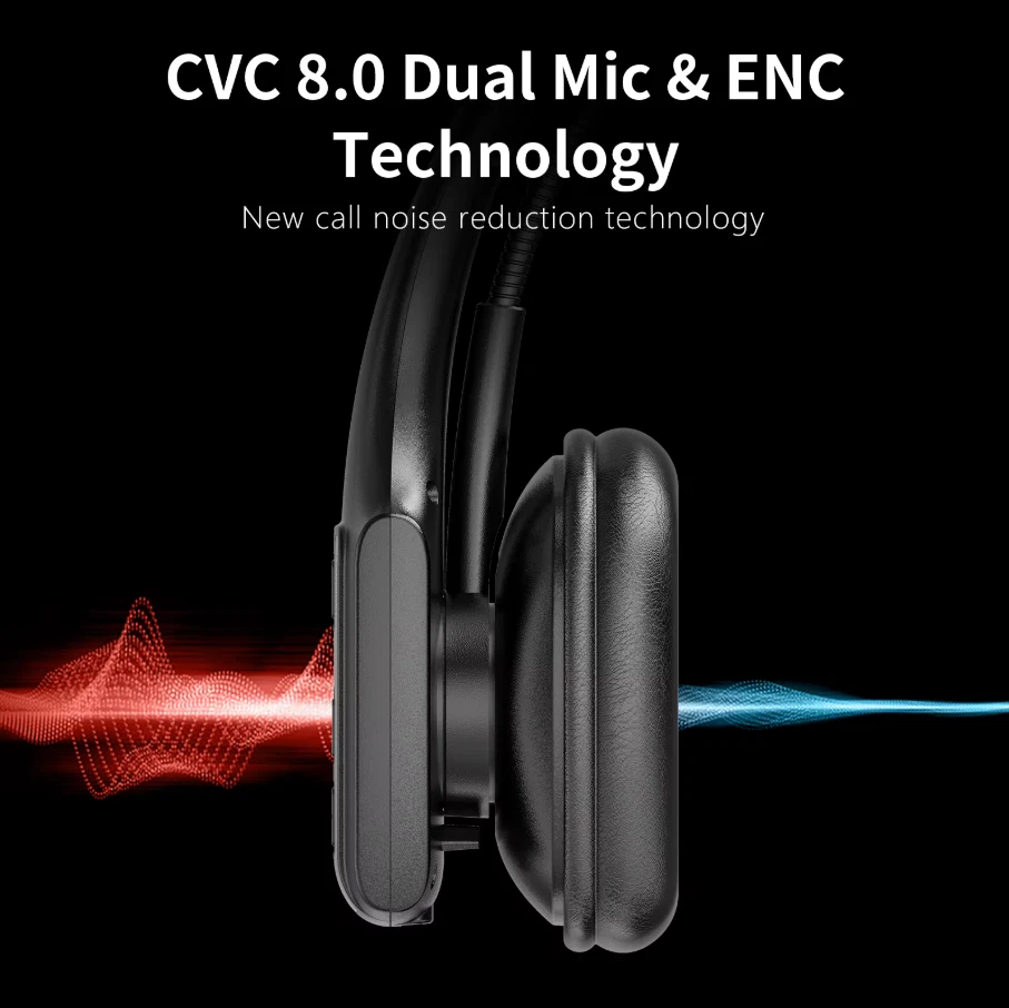 53H Bluetooth Headset Truck Driver Noise Cancelling Mic Wireless USB-C - Image 3 of 4