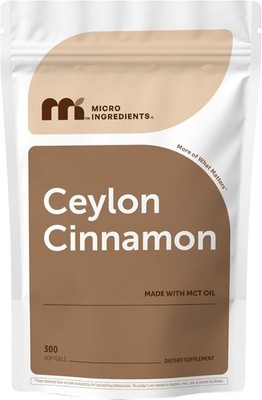300 Softgels Ceylon Cinnamon with MCT Oil   Extra Strength Sugar Support