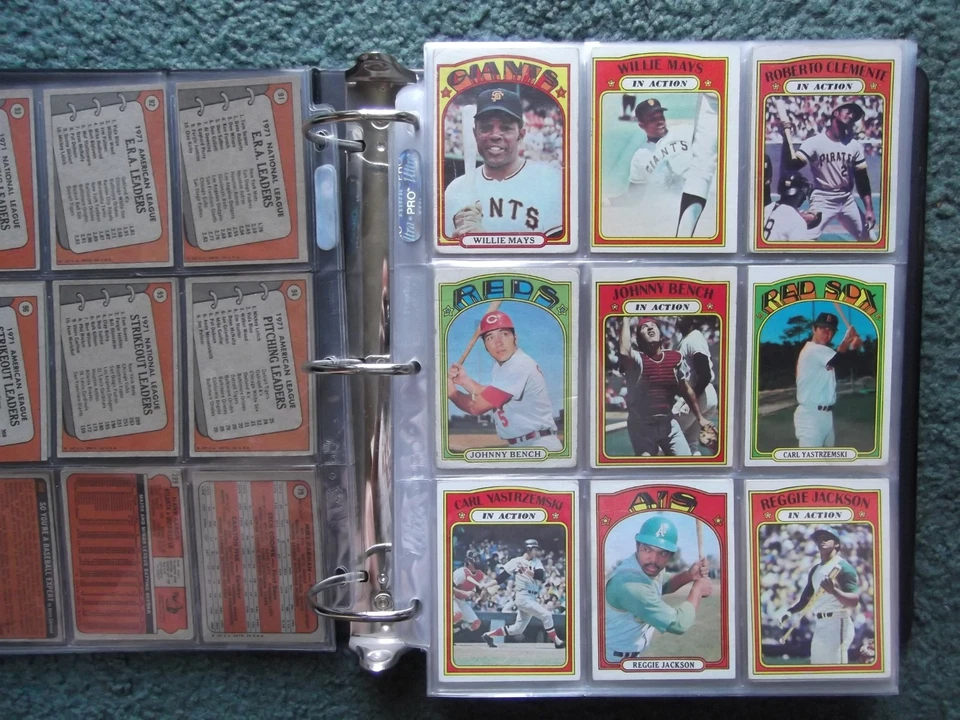 1972 TOPPS BASEBALL NEAR COMPLETE SET LOT(591/787)w/STARS,RC's,HOF,HIGH NUMBERS - Image 3 of 4