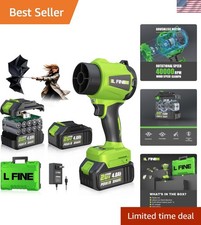 Seese Cordless Handheld Violent Fan/Leaf Blower  2 Batteries/Charger/Case