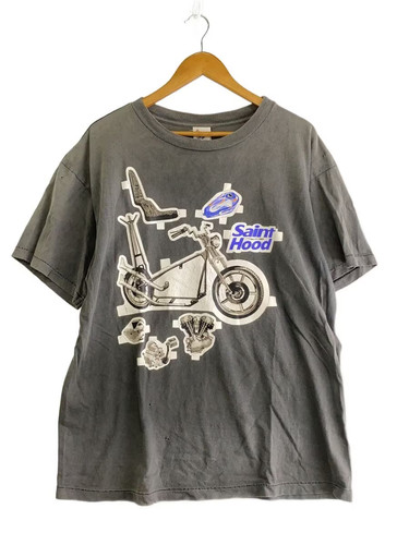Neighborhood, SAINT MICHAEL NEIGHBORHOOD NH SS TEE/BIKE/T shirt/Vintage Processing/L/Cotton/GR