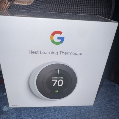 Nest T3017US 3rd Gen Programmable Wi-Fi Smart Thermostat - White BRAND NEW