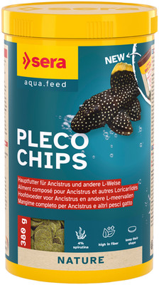 sera Pleco Chips 1 L | Welsfutter Spirulina | Für L Welse Aquarium Bodenfische