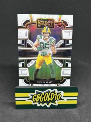 2023 Panini Select - Concourse Tucker Kraft #37 White Prizm /35 (RC)