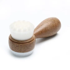 Coconut Shred Handle Facial Cleansing Brush Blackhead Removing Exfoliating A1