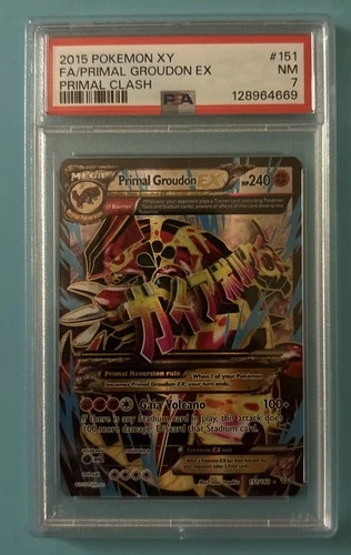 Pokemon XY Primal Clash Primal Groudon EX #151/160 2015 PSA 7