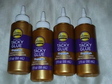ALEENE'S ORIGINAL TACKY GLUE 4 3oz Bottles New 