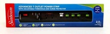 Sunbeam Advanced 7 Outlet Power Strip-New-Fixed US Shipping