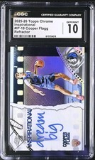 2025 TOPPS CHROME INSPIRATIONAL SILVER REFRACTOR #IP-18 COOPER FLAGG RC CGC 10