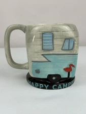 BIG MOUTH Toys Happy Camper Coffee Cup Mug Lg Square Ceramic