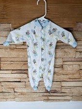 Vintage Mickey Mouse Minnie Daisy Donald Baby Romper 0-6 Months Snap Closure