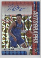 2020-21 Panini Mosaic Rookie Choice Fusion Red & Yellow Prizm Tyler Bey Auto 2p7
