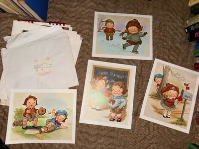 Vintage 1970s  Campbell Kids  Collector Art Print Set   Brown & Bigelo