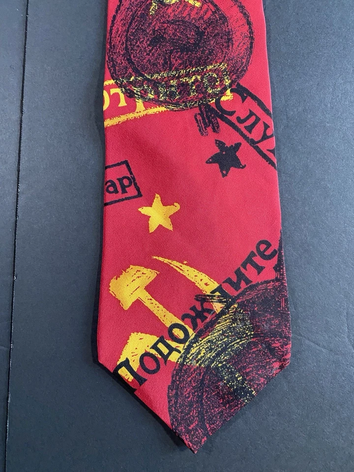 Gravata masculina Manhattan Beatles costas na URSS gravata vintage seda EUA - Imagem 2 de 4