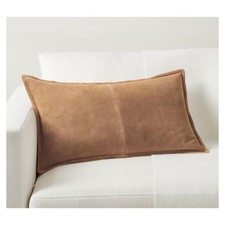 Genuine Leather Pillow Cover Case For Lumbar Throw Couch Pillows Modern Far... Genuine Leather Pillow Cover Case For Lumbar Throw Couch Pillows Modern Far...