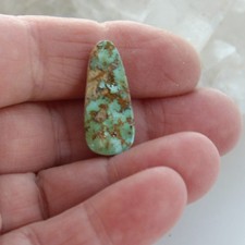 ARMENIAN TURQUOISE Teardrop Cabochon Gorgeous Greens and Golds*NewWorldGems 