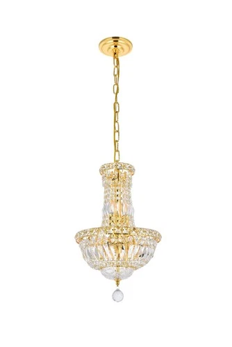 Elegant Lighting Tranquil 12" 6 Light Royal Crystal Chandelier - Picture 5 of 9